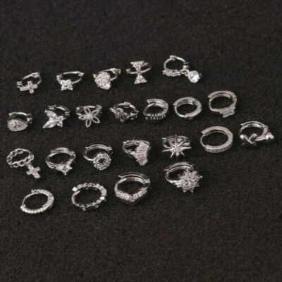 $4.02 • Buy Hoop Earring Helix Cartilage Piercing Jewellery Tragus Ear Huggie Tiny Punk