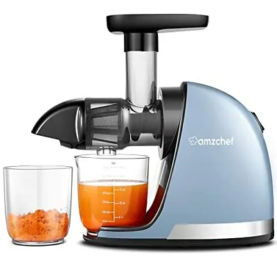 AMZCHEF Juicer Machines - Cold Press Slow Juicer -Masticating Juicer Whole Fruit • £78.79