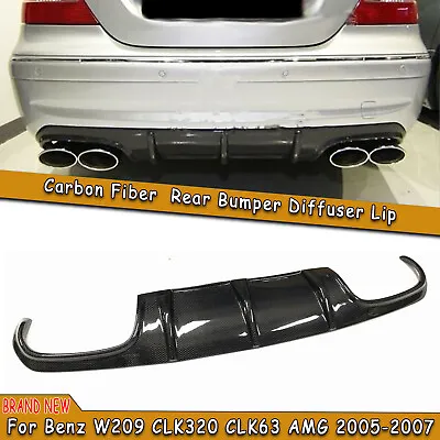 Carbon Fiber Rear Bumper Diffuser Lip For Benz W209 CLK320 CLK63 AMG 2004-2007 • $288.61