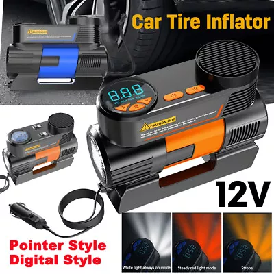 Portable Electric Air Pump Compressor 10S Tire Inflator For Auto Motorcycle Bike • $33.69