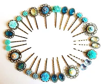 £2.99 • Buy Flower Bobby Pins Bridesmaid Hair Clips Slides Vintage Girls Accessories Wedding