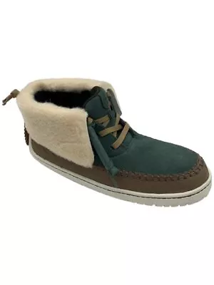 Manitobah MUK LUKS Suede Ankle Boots Skoden Sage/Brown • $49.99