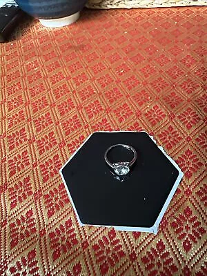 925 Sterling Silver Swarovski Crystal Ring Cat Shaped • £5.99