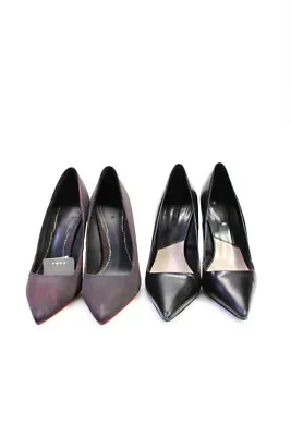 Zara Womens Pointed Toe Stiletto Heel Pumps Purple Black Size 39 9 Lot 2 • $42.69