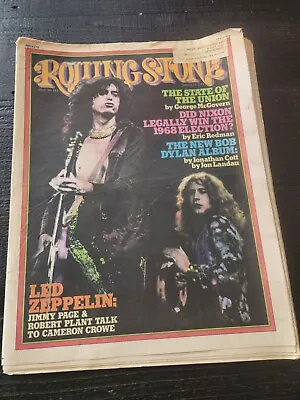 VINTAGE Rolling Stone Magazine Issue 182 Dated March 13 1975 Led Zeppelin • $48.99