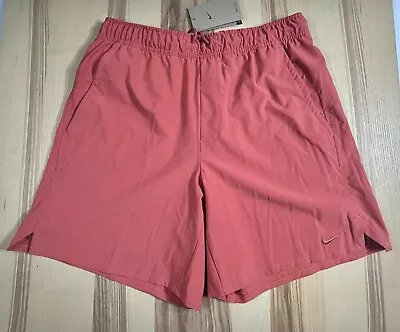 New Mens Nike 7” DriFit UNLIMITED Training Shorts DV9340-655 Coral Pink Size • $29.99