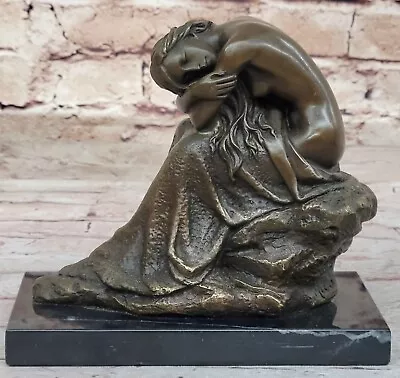 Erotic Artwork By Milo: Naked Woman Sculpture Handcrafted Bronze Decor • $199