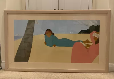 Vintage Original Pegge Hopper Hawaiian Artist Signed Serigraph Wood Frame 61x37 • $4700