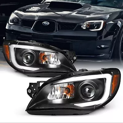 For 2006-2007 Subaru Impreza WRX LED DRL Tube Projector Headlights Left+Right • $425
