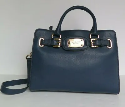  Michael Kors Hamilton Medium East West Leather Tote Navy  • $139