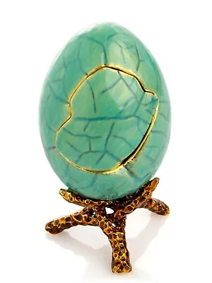 Keren Kopal Dinosaur Egg  Trinket Box Decorated With Austrian Crystals • $146