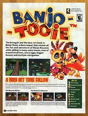 £19.14 • Buy 2000 Banjo-Tooie N64 Nintendo 64 Print Ad/Poster Authentic Promo Art Kazooie