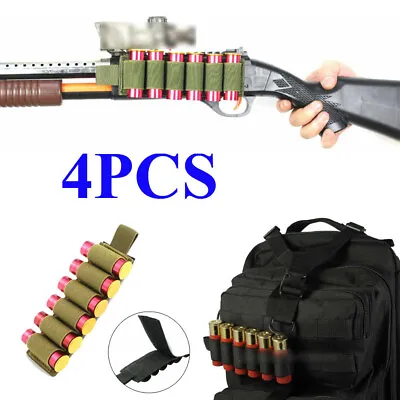 £11.99 • Buy 4PCS Tactical Hunting Shotgun Shell Holder Gun Ammo Cartridge Pouch For 12/20GA