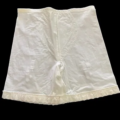 Vintage Playtex I Can't Believe It's A Girdle 6XL Long Leg White Panty Girdle • $93.99