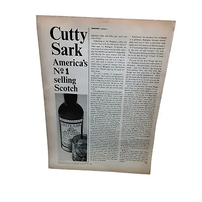 1967 Cutty Sark Scotch Vintage Original Print Ad 60s • $4.99
