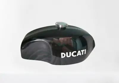 Suitable For Ducati 750 Gt 1972 Black Painted Steel Petrol Tank + Monza Cap • $299.53