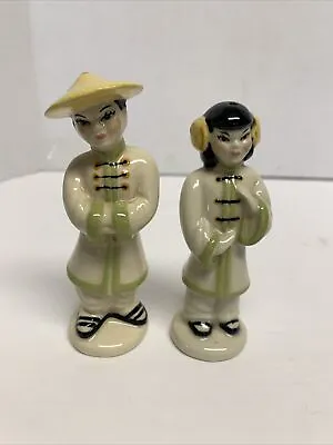 Ceramic Arts Studio Asian Couple Salt & Pepper Shaker Set - Madison WI 1940s-50s • $25