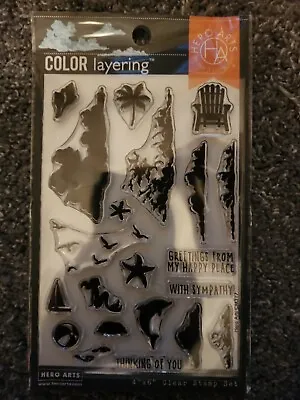 $7.99 • Buy Hero Arts Color Layering Clear Stamp Set, Sea & Sky
