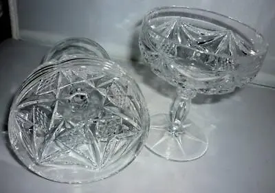 2 Natchtmann Eduard Crystal Glass Champagne Coupe Cocktail Martini Wine Glasses • £18.99