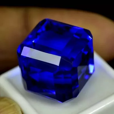 66.05 Ct AAA Natural Tanzanite Blue Color Cube Box Cut GIE Certified Gemstone • $0.99