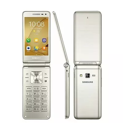 Unlocked Samsung Galaxy Folder G1600 Dual SIM LTE Flip SmartPhone- New Sealed • $88