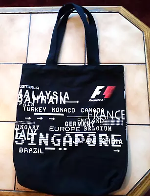 Official F1 Formula 1 Black Tote Shopping Bag - Licenced Merchandise • £11.99