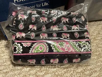 Vera Bradley PINK ELEPHANTS Small COSMETIC MAKEUP Purse CASE For PURSE Tote  NWT • $39.99