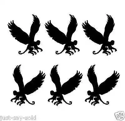 Flying Monkeys - Set Of 6 - Car Or Wall Or Sign  Vinyl Decal - Select Color • $6.95