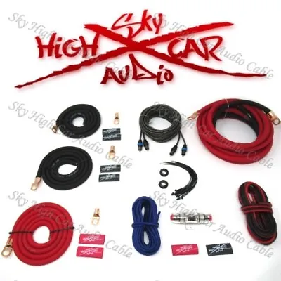 4 Ga AWG Amp Kit And 4 Gauge AWG Big 3 Upgrade Red Black Sky High Car Audio • $69.95