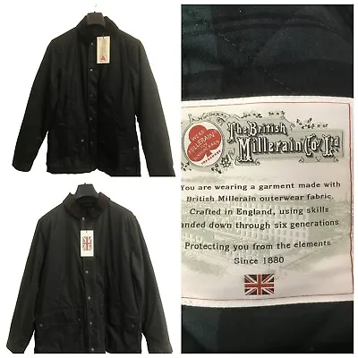 Mens Wax Jacket British Millerain Pure Cotton RRP £129.00 Ex High Street Store • $80.83