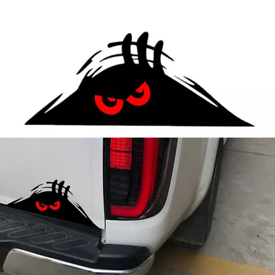 £3.59 • Buy Funny Sticker Peeking Red Eyes Monster Car Bumper Window Decal Vinyl Accessories