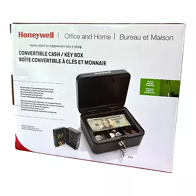 Honeywell Office & Home Convertible Cash Box Black Key Lock • $19.95