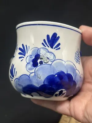 $13 • Buy Delft Dutch Flower Mug Coffee Cup Hand Painted Vintage Blue White Replacement