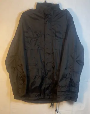 Rothco Jacket Men Large Black Field M-65 Cold Weather Coat Hooded Military Nylon • $50