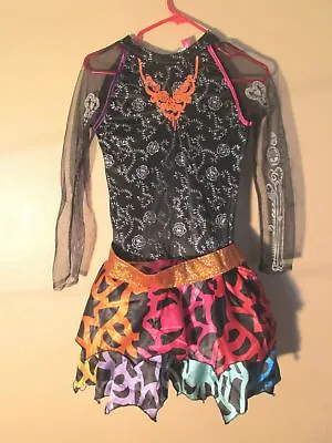 Girls Skelita Calaveras Halloween Costume Monster High Size 8-10 Dress And Belt • $19.90