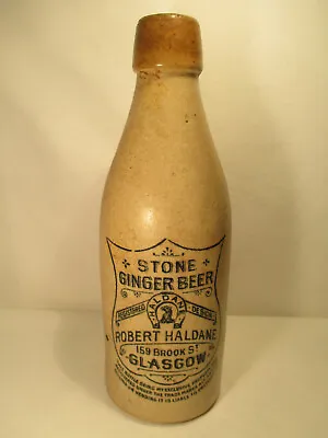 £129.07 • Buy Beer Bottle Antique Glasgow England Ceramic Advertisement Haldane Ginger