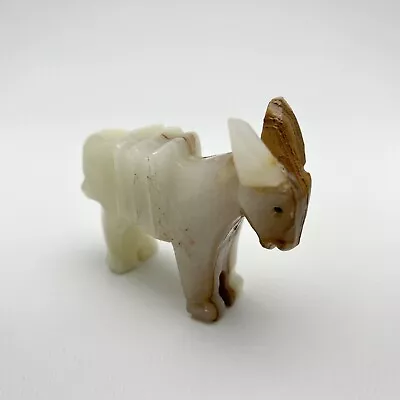 Vtg Hand Carved Stone Marble Alabaster Donkey Burro Mule Figurine  • $13.59