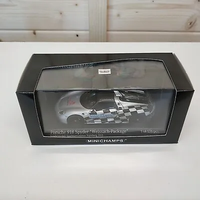 Minichamps 1:43 2015 Porsche 918 Spyder  Weissach Package . Nuremberg Toy Fair. • $93.25