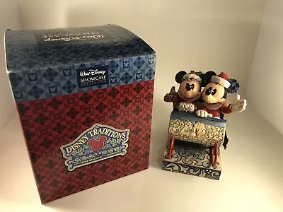 $60 • Buy Jim Shore Mickey Mouse Minnie Old Fashioned Sleigh Ride Disney Enesco Christmas