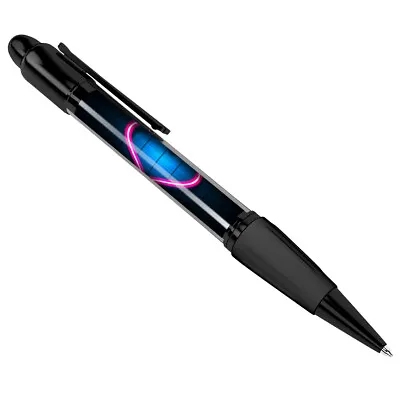 1 X Neon Love Heart Sign Pink Light Up - Black Ballpoint Pen Student Gift#3990 • £4.99