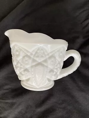 Vintage McKee White Milk Glass Toltec Creamer  • $8.99