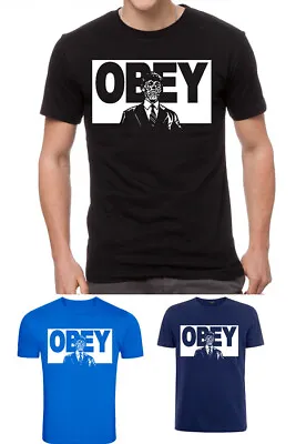 £9.99 • Buy OBEY They Live Movie Film Logo Nerd Geek Nwo Orwell 1984 Rebel System T-shirt