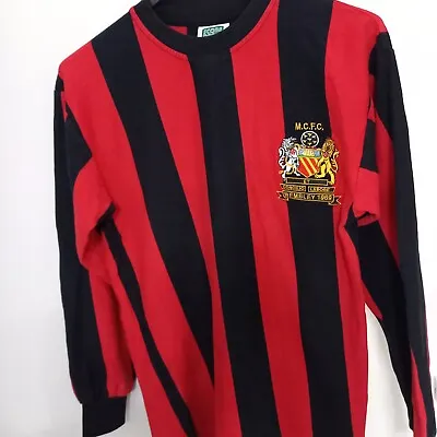 Retro Replica Mens Manchester City 1969/1970 Football Soccer Shirt Jersey Size S • £20