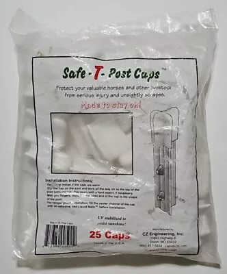 CZ ENGINEERING 25/Bag Safe T Post Caps White New • $8