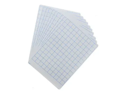 Adboards A4 Flexible 20mm Gridded Numeracy Whiteboard Dry Wipe Lap Board 5 Pack • £4.75