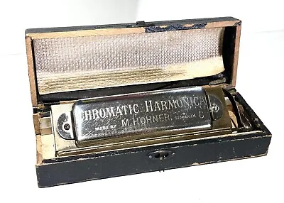 Very Rare 1900’s Vintage Chromonica  M.Hohner Harmonica With Original Box • $259.99