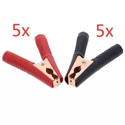 10x Red BLK Metal Car Battery Clip Crocodile Alligator Test Terminal Clamp 100A • $14.99