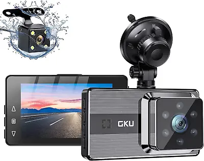 $82.24 • Buy Dash Cam Front And Rear,GKU 1080P Full HD Dual Car Camera,170° Wide Angle Backup