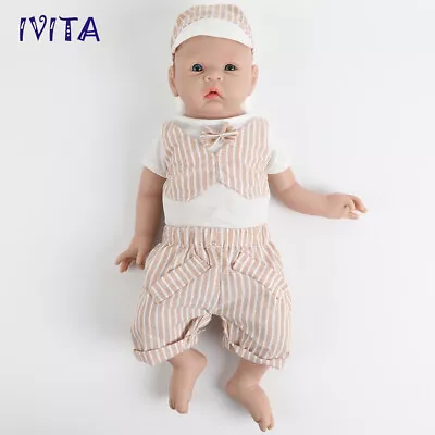 IVITA 20''Baby Boy Newborn Full Body Silicone Doll Reborn Baby Toddler Toy • $199