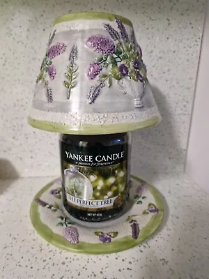 Yankee Candle Large Shade And Plate Lavender And Lilac • £14.99